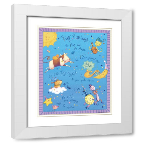 Rhyme 2 Fiddle White Modern Wood Framed Art Print with Double Matting by Eisner, Viv