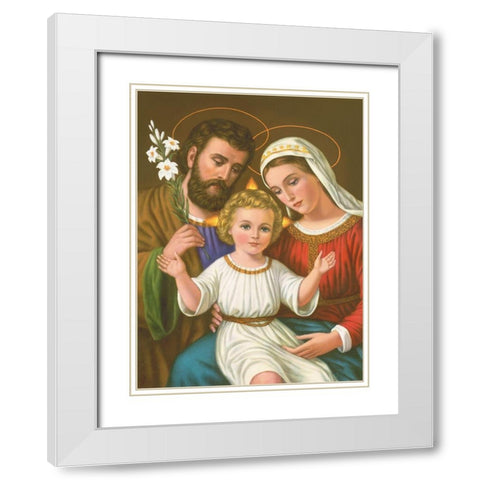 HL. FAMILIE White Modern Wood Framed Art Print with Double Matting by Anonymous