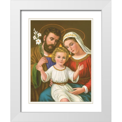 HL. FAMILIE White Modern Wood Framed Art Print with Double Matting by Anonymous