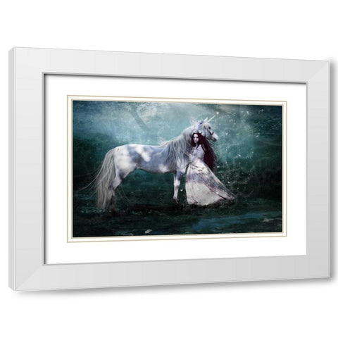 Faith of the Unicorn White Modern Wood Framed Art Print with Double Matting by Babette