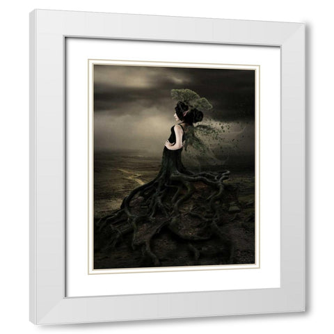Fairy 29 White Modern Wood Framed Art Print with Double Matting by Babette