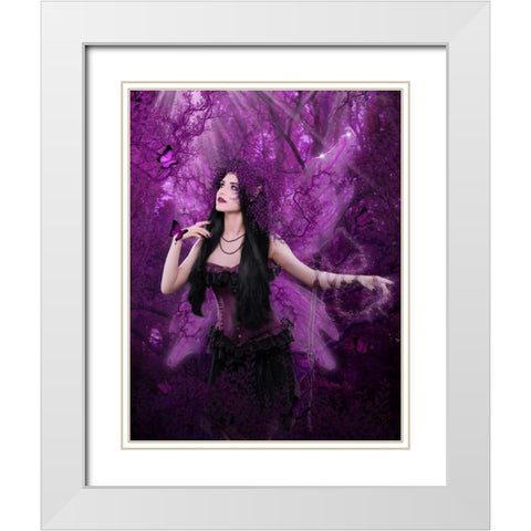 Fairy 32 White Modern Wood Framed Art Print with Double Matting by Babette