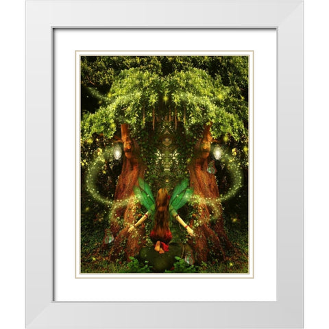 Fairy 38 White Modern Wood Framed Art Print with Double Matting by Babette