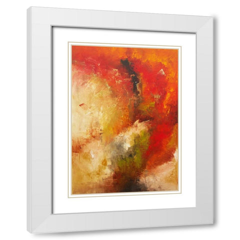 Chaos I White Modern Wood Framed Art Print with Double Matting by Herrera, Leticia