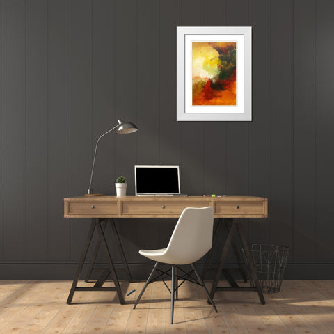 Chaos II White Modern Wood Framed Art Print with Double Matting by Herrera, Leticia