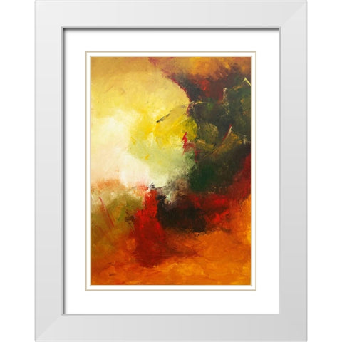 Chaos II White Modern Wood Framed Art Print with Double Matting by Herrera, Leticia