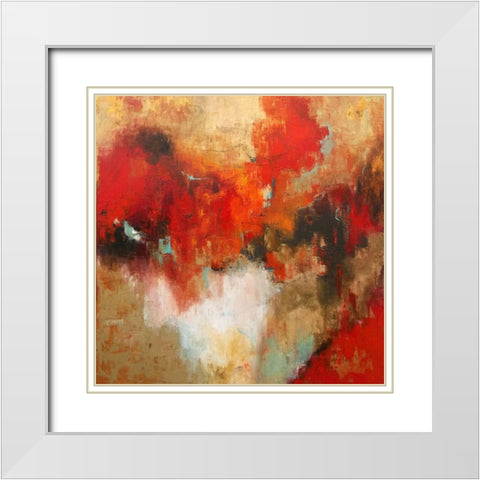 Angel White Modern Wood Framed Art Print with Double Matting by Herrera, Leticia