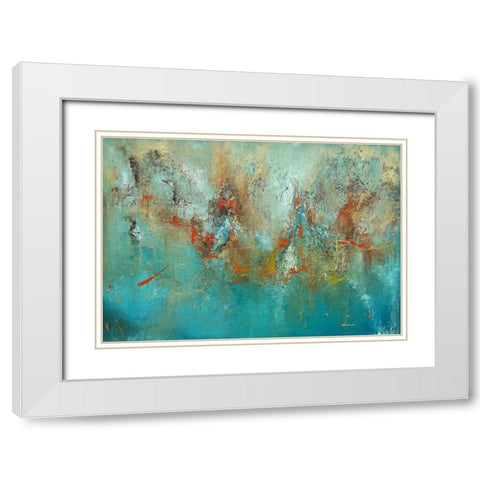 Stroll White Modern Wood Framed Art Print with Double Matting by Herrera, Leticia