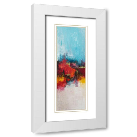 Burning 1 White Modern Wood Framed Art Print with Double Matting by Herrera, Leticia