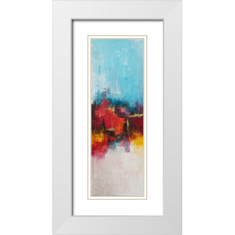 Burning 1 White Modern Wood Framed Art Print with Double Matting by Herrera, Leticia