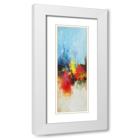 Burning 2 White Modern Wood Framed Art Print with Double Matting by Herrera, Leticia