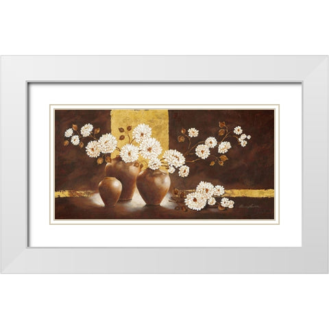 Golden Brown White Modern Wood Framed Art Print with Double Matting by Ancilotti, Claudia