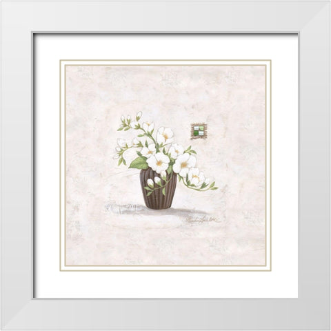 Nanni White Modern Wood Framed Art Print with Double Matting by Ancilotti, Claudia