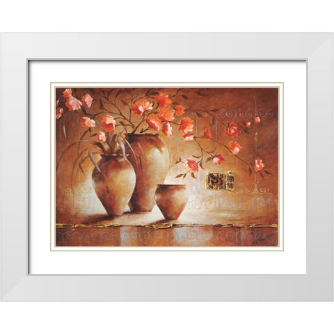 Dante White Modern Wood Framed Art Print with Double Matting by Ancilotti, Claudia