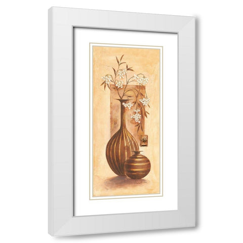 Portofino White Modern Wood Framed Art Print with Double Matting by Ancilotti, Claudia