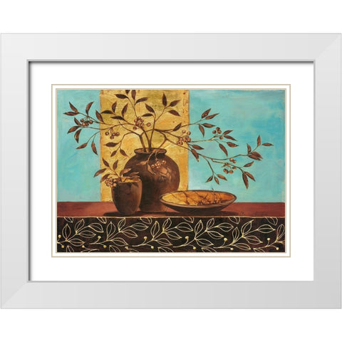 Leaf Lounge White Modern Wood Framed Art Print with Double Matting by Ancilotti, Claudia