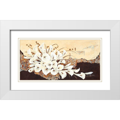 Arabesque White Modern Wood Framed Art Print with Double Matting by Ancilotti, Claudia