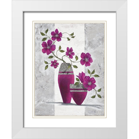 Jasmina White Modern Wood Framed Art Print with Double Matting by Ancilotti, Claudia