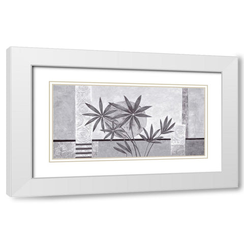 Full Moon White Modern Wood Framed Art Print with Double Matting by Ancilotti, Claudia