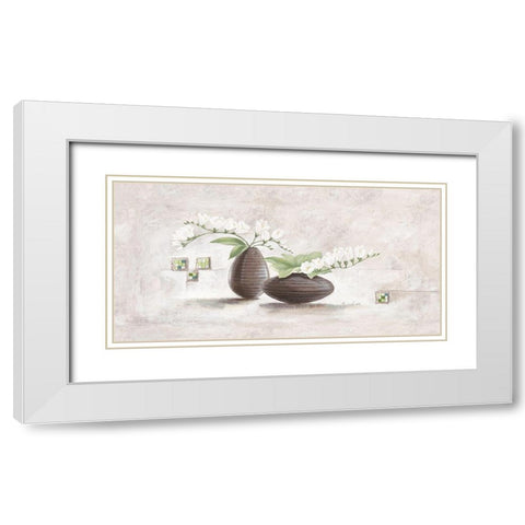 Cassic Green White Modern Wood Framed Art Print with Double Matting by Ancilotti, Claudia