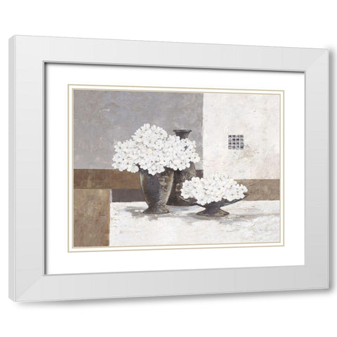 Cristal Pearl White Modern Wood Framed Art Print with Double Matting by Ancilotti, Claudia