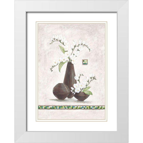 Secret Garden II White Modern Wood Framed Art Print with Double Matting by Ancilotti, Claudia