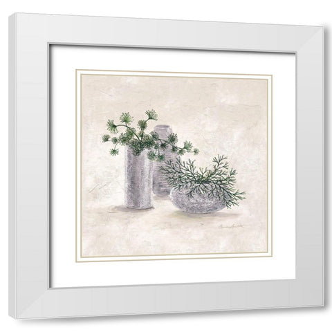 La Planta Verde White Modern Wood Framed Art Print with Double Matting by Ancilotti, Claudia