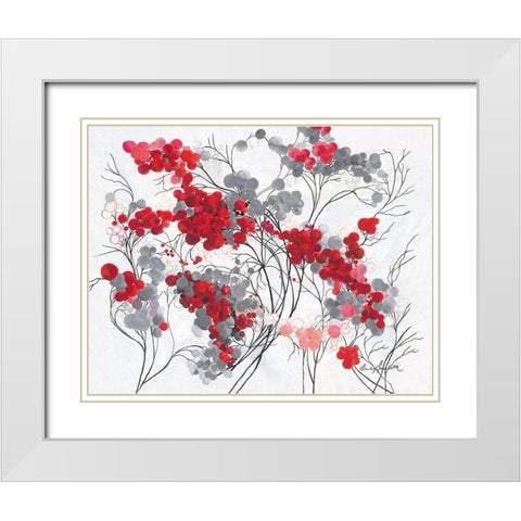 Bubbletree White Modern Wood Framed Art Print with Double Matting by Ancilotti, Claudia