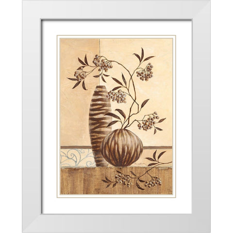 Nairobi White Modern Wood Framed Art Print with Double Matting by Ancilotti, Claudia
