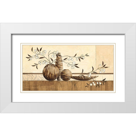 Mombasa White Modern Wood Framed Art Print with Double Matting by Ancilotti, Claudia