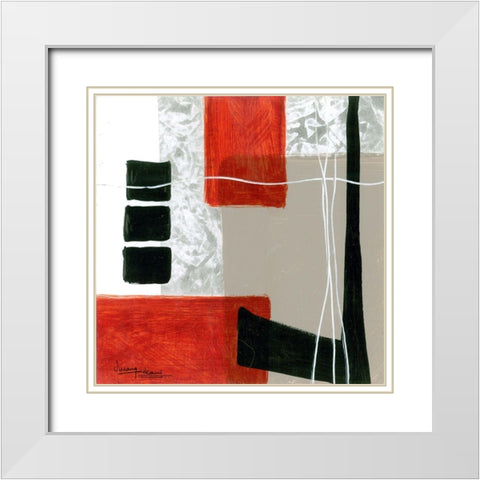 Construction Zone 3 White Modern Wood Framed Art Print with Double Matting by Kikani, Umang