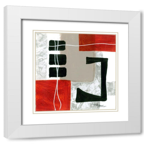 Construction Zone 4 White Modern Wood Framed Art Print with Double Matting by Kikani, Umang