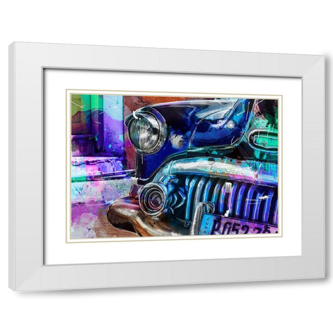 Cuba White Modern Wood Framed Art Print with Double Matting by Henk van Gog