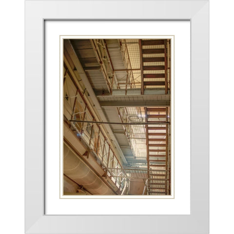 Prison 3 White Modern Wood Framed Art Print with Double Matting by Henk van Gog