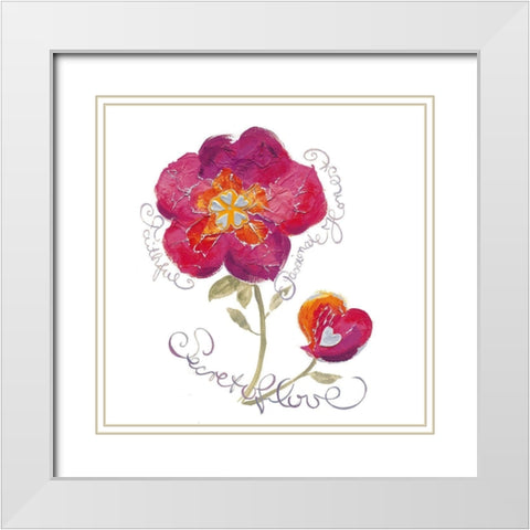 Secrets of Love White Modern Wood Framed Art Print with Double Matting by Holzner, Renate