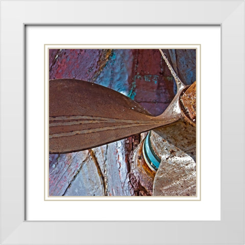 OLD TURBINE I White Modern Wood Framed Art Print with Double Matting by Fossey, George