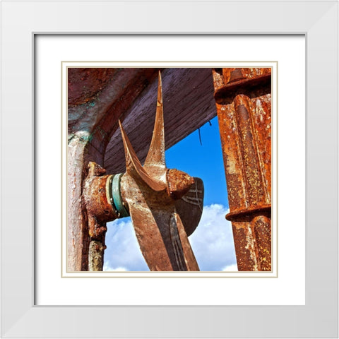 OLD TURBINE II White Modern Wood Framed Art Print with Double Matting by Fossey, George