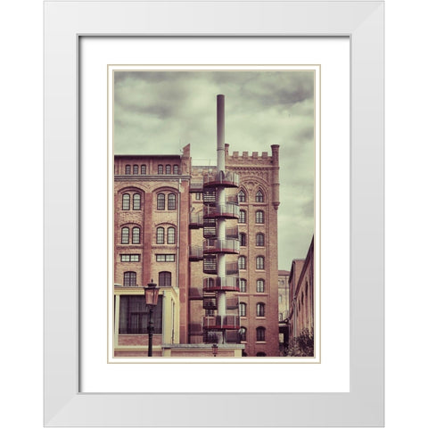 FORGOTTEN INDUSTRIES I White Modern Wood Framed Art Print with Double Matting by Carlier, Dick