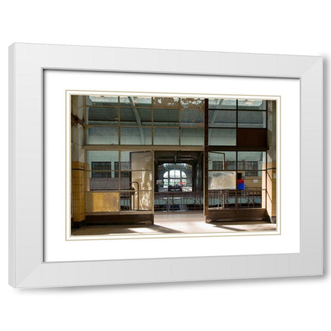 FORGOTTEN INDUSTRIES II White Modern Wood Framed Art Print with Double Matting by Carlier, Dick