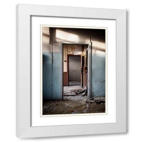 FORGOTTEN HOMES III White Modern Wood Framed Art Print with Double Matting by Carlier, Dick
