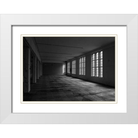 RUN-DOWN BUILDINGS III White Modern Wood Framed Art Print with Double Matting by Carlier, Dick