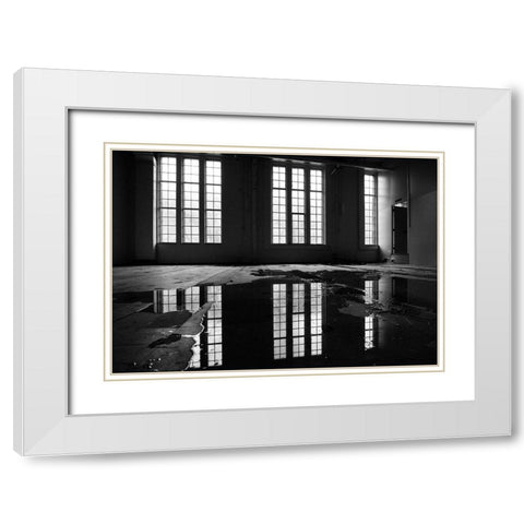 RUN-DOWN BUILDINGS IV White Modern Wood Framed Art Print with Double Matting by Carlier, Dick