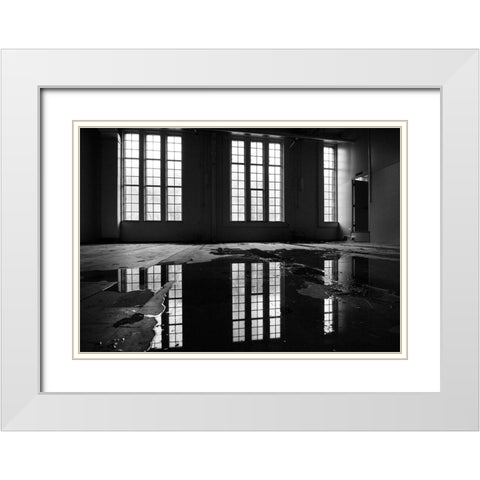RUN-DOWN BUILDINGS IV White Modern Wood Framed Art Print with Double Matting by Carlier, Dick