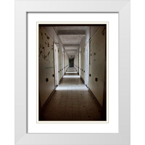 FORGOTTEN HOMES IV White Modern Wood Framed Art Print with Double Matting by Carlier, Dick