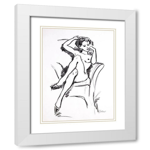 Angie White Modern Wood Framed Art Print with Double Matting by Holzner, Renate