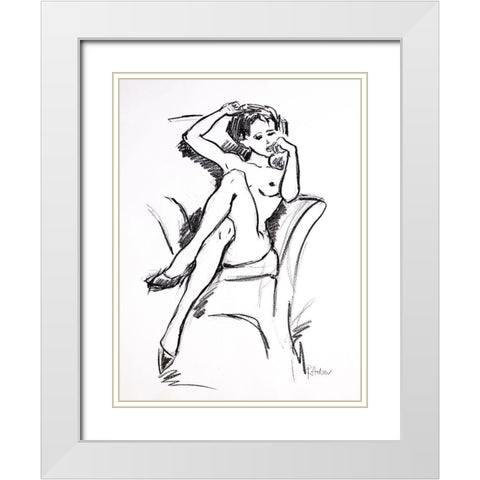 Angie White Modern Wood Framed Art Print with Double Matting by Holzner, Renate