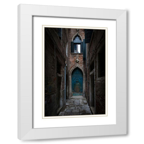 Bleu Door White Modern Wood Framed Art Print with Double Matting by Carlier, Dick