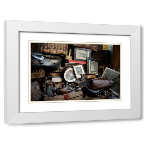 Memories White Modern Wood Framed Art Print with Double Matting by Carlier, Dick