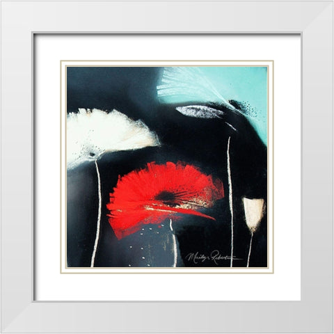 Flamenco I White Modern Wood Framed Art Print with Double Matting by Robertson, Marilyn