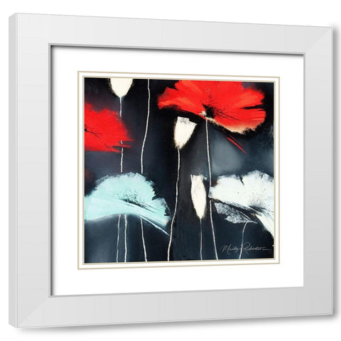 Flamenco II White Modern Wood Framed Art Print with Double Matting by Robertson, Marilyn